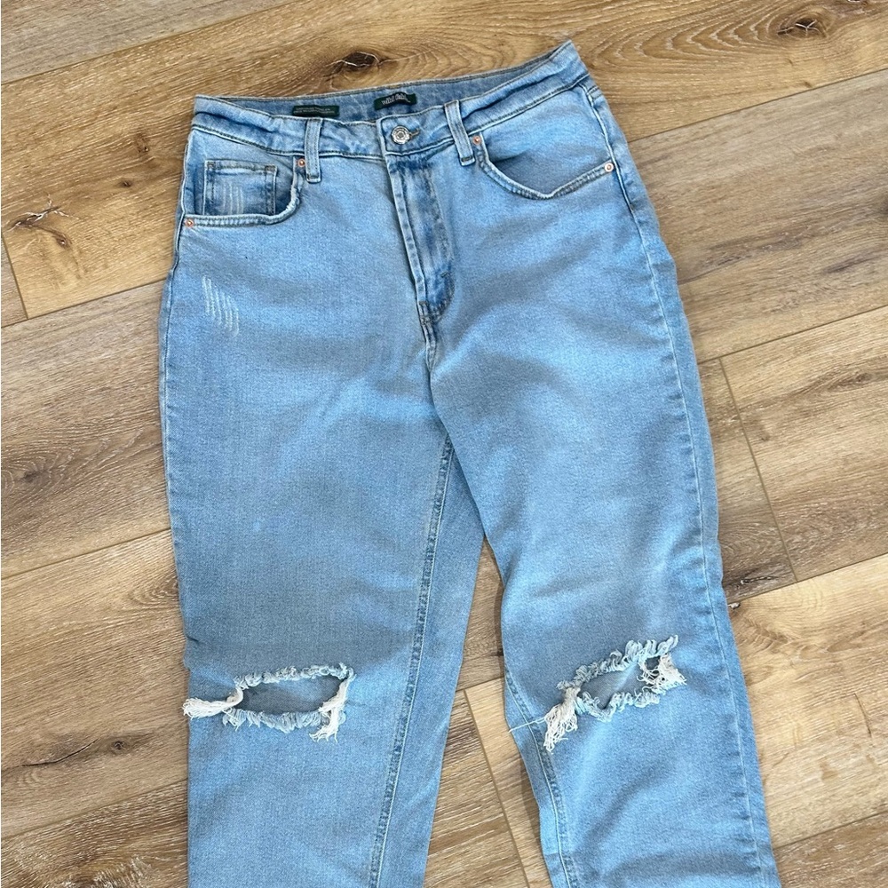 Wild Fable Light Blue Distressed Straight Leg Jeans